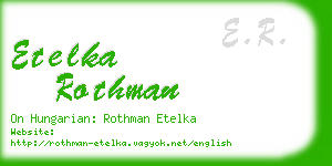 etelka rothman business card